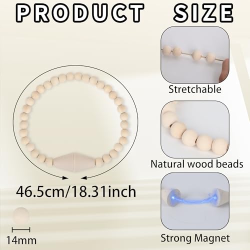 Meplait Magnetic Curtain Tiebacks, 2 Pack Boho Curtain Tie Backs, Nature - color: Nature-cone