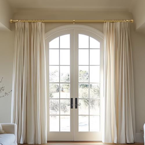 Modern Gold Curtain Rods for Windows 28 to 48 Inch 1" Diameter Adjustable - color: Gold, size: 16"-60"|1 Pack