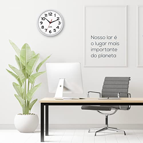 HIPPIH 10 Inch Wall Clock, 2Pack Silent Non Ticking Battery Operated Clocks - color: Silver, size: 10 inches