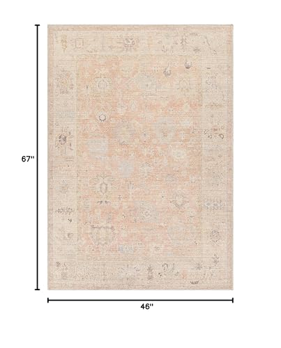 Livabliss x Becki Owens Marlene Vintage Area Rug, 3'10" x 5'7", Vintage Pink, (4' x 6') - color: Vintage Pink, size: 3'10" x 5'7" (Rectangular)