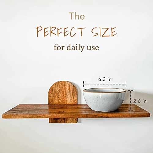 Mora Ceramic Bowls For Kitchen, 28oz - Bowl Set of 4 - For Cereal, Salad, Pasta, Soup, Dessert, Serving etc - Dishwasher, Microwave, and Oven Safe - For Breakfast, Lunch and Dinner - Earl Grey - color: Earl Grey