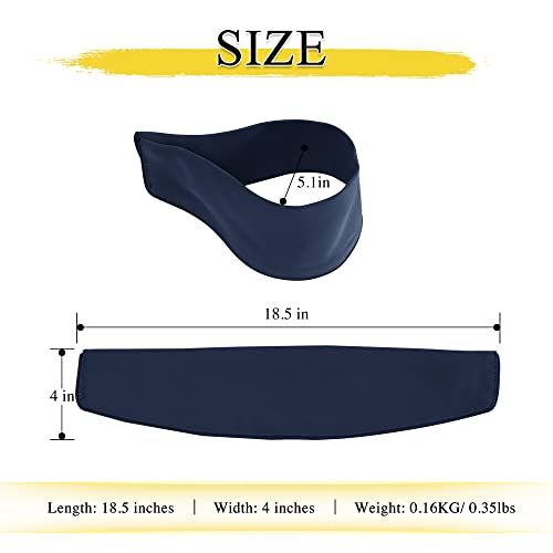 NICETOWN Strong Magnetic Curtain Tiebacks-Curtain Tiebacks for Wall No Screws Perfect of Curtains (Navy Blue, 18.5 X 4 Inches, Set of 4) - color: Navy Blue, size: 4"W x 18.5"L (Pack of 4)