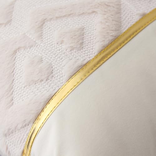 Luxury Patchwork Tufted Throw Pillow Cover 16x16 Inch Set of 2 - color: Beige, size: 16" x 16" (Pack of 2)