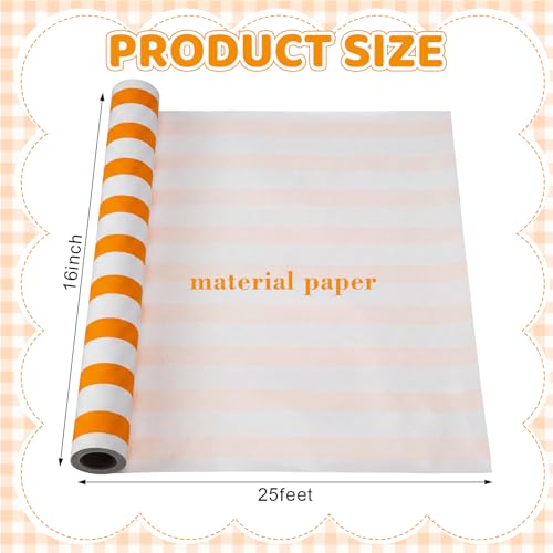AmazingSpark Striped Table Runner Roll,Orange,25' Long X 16" Wide - color: Orange, size: 25' Long X 16" Wide