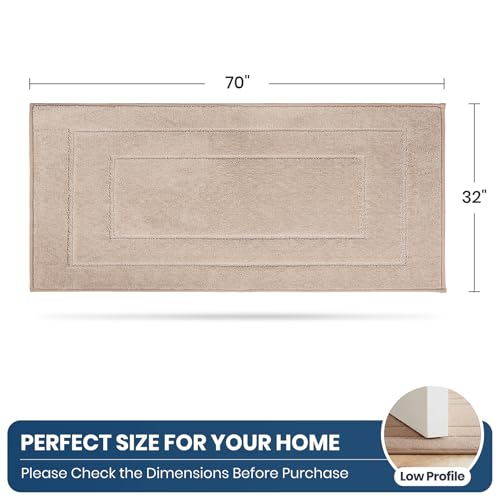 PURRUGS Kitchen Runner Rug, Kitchen Mat, 32" x 70", Beige - color: Beige, size: 32" X 70"