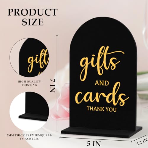 6 Pcs Wedding Sign Decor, Ceremony Sign, Wedding Sign for Reception & Event Party,Bridal Shower Decorations, Wedding Table Sign Accessories for Anniversary and Event 5x7 Inch Black Gold - color: BlackGold