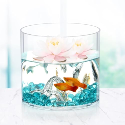 JYPS Clear Plastic Flower Vase Centerpiece - size: 1 Piece - 6.2'' W*5.9'' H