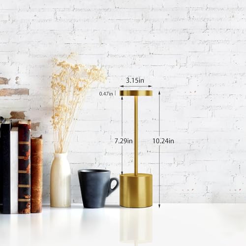 TBBGA LED Cordless Table Lamps, 5000mAh Rechargeable Table Light - color: Gold1