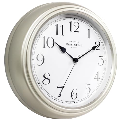 Presentime Chic Home Collection 10" Molly Clock - color: Silver
