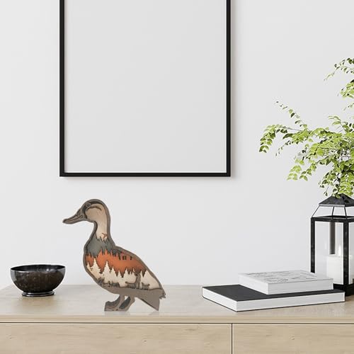Laozai Cabin Decor Wooden Duck Wall Art - color: Duck