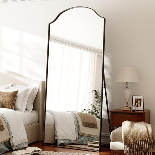 VooBang Wave Curved Top Arched Mirror Full Length, 71"x32" Large Mirror - size: 71"L x 32"W