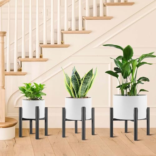 NSYOOMH 2-Pack Adjustable Metal Plant Stand, Fits 8-13" Flower Pots Holder - color: BLACK-2PC, size: 8-13 INCH