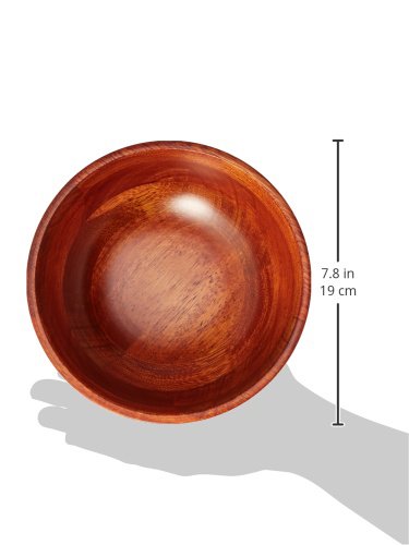 Lipper International Rubberwood Footed Bowl with Cherry Finish for Fruits, Salads, or Popcorn, Small, 7" Diameter x 2.75" Height, 27.05 Fl. Oz., Set of 4 Bowls - size: Small, style: Set of 4 Bowls
