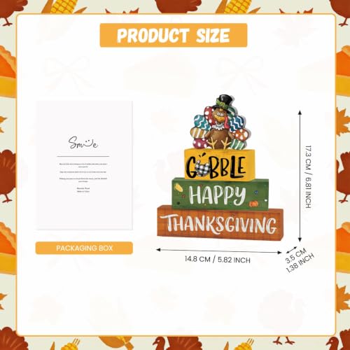 Smile Thanksgiving Wooden Block Decor - style: Thanksgiving Gobble
