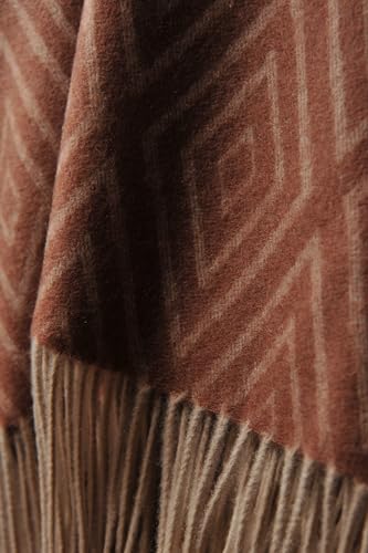 CUDDLE DREAMS Premium Cashmere Throw Blanket with Fringe (Diamond Ochre) - color: Diamond Ochre