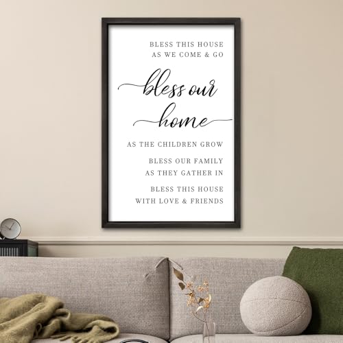 comurdyo Bless This Home Wall Decor, 16"×11", Black - color: Bless This Home (Black), size: 16"L x 11"W