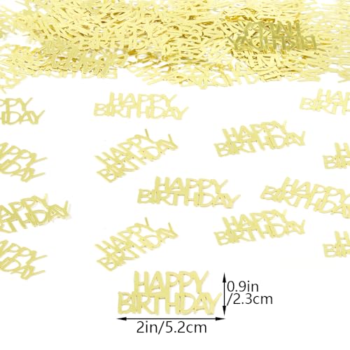 Gold Happy Birthday Confetti Birthday Party Decorations Baby/Adult Birthday Table Scatter Party Supplies 100PC (Pack of 3) - size: Medium to Large (Pack of 3)