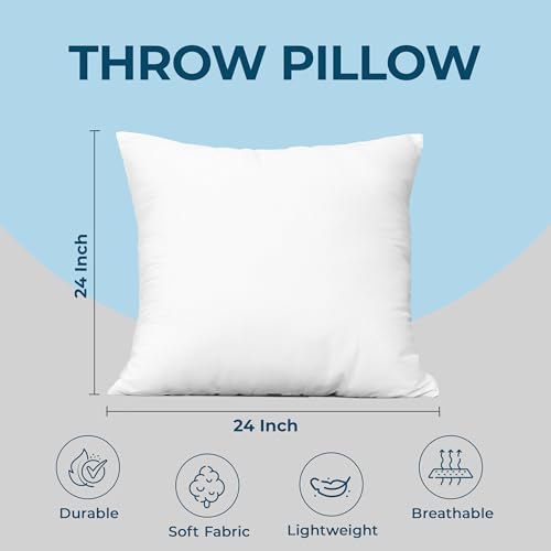 Utopia Bedding Throw Pillows, Decorative 24x24 Pillow Inserts, Set of 4 - size: 24x24 Inch