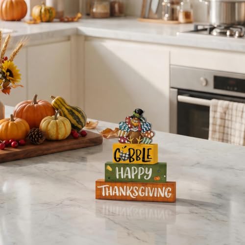 Smile Thanksgiving Wooden Block Decor - style: Thanksgiving Gobble