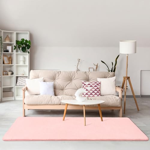 Amearea Modern Soft Hallway Runner Rug, 2x6 Feet Pink Washable Runner Rugs - color: Pink, size: 2' x 6' (Runner)