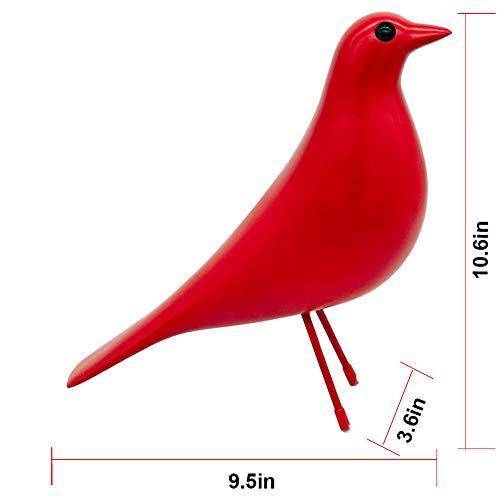Mid-Century Home Decor House Bird - Room Decor Adornment for Hotel Restaurant Cafe Office Dove Ornament, Arts Pigeon Gifts, Replica Sculpture (Red)… - color: Red