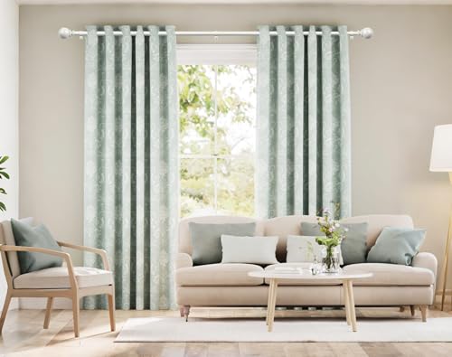 KAMANINA 7/8 Inch White Curtain Rod 72 to 144 Inch with Round Finials - color: Ivory White, size: 72-144"