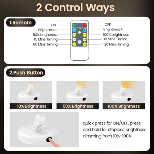 Wireless Spotlight Battery Powered, Rechargeable Plant Spot Light Indoor - color: chargeable White