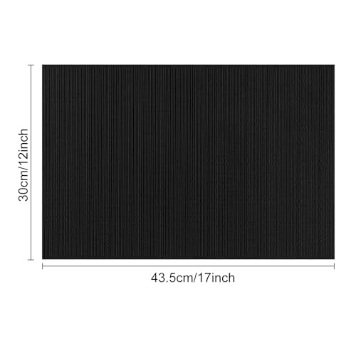 Myir JUN Placemats Set of 10 Kitchen and Dining Table Placemats - color: Black, size: Set of 10