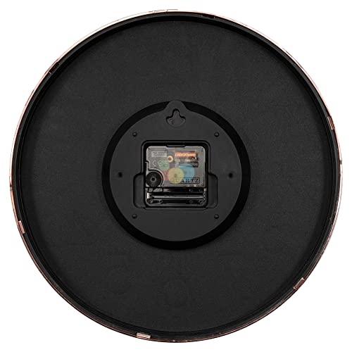 Foxtop 25.4cm(10인치) 모던 벽시계 무소음 배터리 작동 로즈 골드 시계 - color: 로즈 골드., size: 25.4 cm