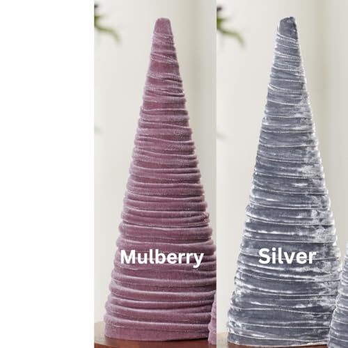 Create Your Own Set of 4 Velvet Trees, Valentine Tree Tabletop, Winter Mantel Decor, Handcrafted Entryway, Wedding Centerpiece Bookshelf (Create Your Own) - color: Create Your Own