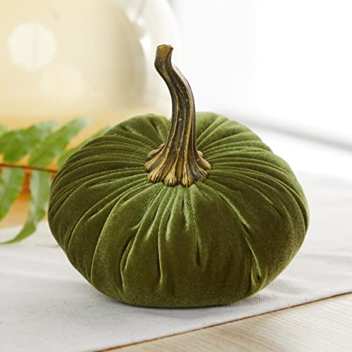 Your Heart's Content Avocado 6.25 inch Velvet Pumpkin (Avocado) - color: Avocado