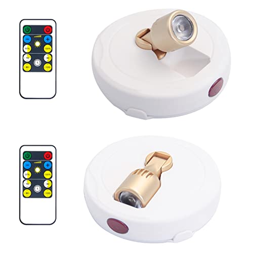 Battery Operated Spotlights, Cordless Picture Light - color: White Gold