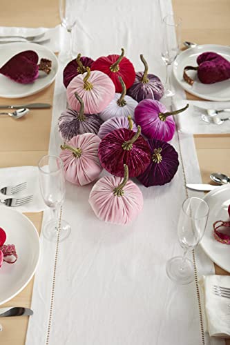 Your Heart's Content Luxe Berry 6.25 inch Velvet Pumpkin (Luxe Berry) - color: Luxe Berry