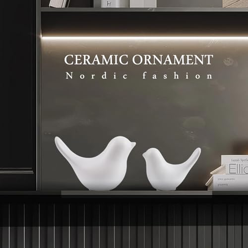 Notakia White Bird Figurines Set of 2 Small Bird Statues Home Decor - color: 2pcs White Birds