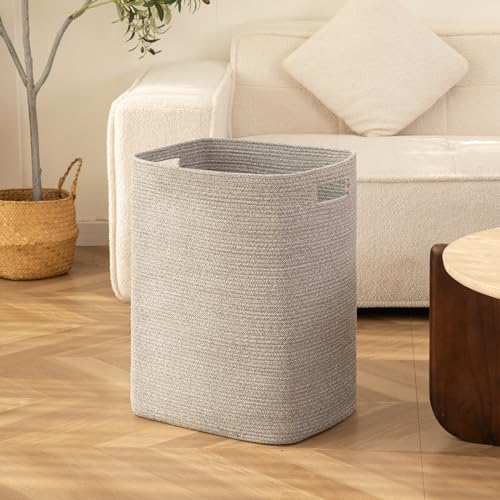 OIAHOMY Laundry Hamper Laundry Basket Rectangle Cotton Storage Basket Grey - color: Grey variegated