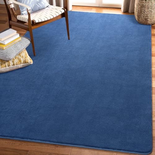 Amearea Modern Soft Hallway Runner Rug, 2x6 Feet Blue Washable Runner Rugs - color: Blue, size: 2' x 6' (Runner)