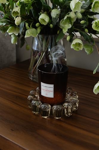 Alice Lane Home Collection Original Amber Glass Small Bubble Candle Dish - color: Amber, size: Small