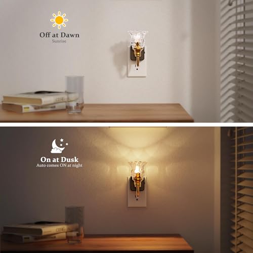 JandCase Night Light, Floral Night Lights Plug into Wall 2 Pack - color: Pineapple Flower