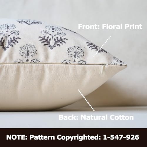 Amor Virisso Vintage Floral Pillow Covers 20x20 Set of 2 for Couch, Grey - color: Grey, size: 20" x 20" (Pack of 2)