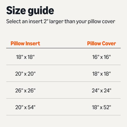 Amazon Basics Throw Pillow Insert, Down Alternative Fiberfill, Hypoallergenic, Machine Washable, 18 Inch, 2-Pack, for Sofa Bed Couch - size: 18 x 18 inches, style: 2 Pack
