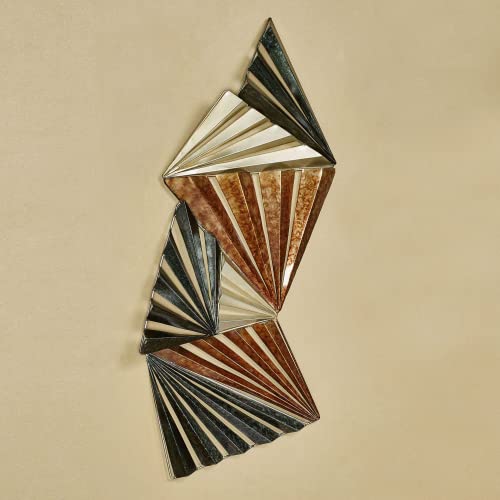 Touch of Class Convergence Abstract Wall Art - Multi Metallic - Large Metal Sculpture for Bedroom, Living Room - Contemporary Style Decor