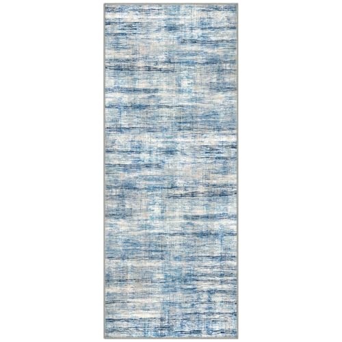 KOZYFLY Modern Kitchen Runner Rug 2x5 Washable Rug Runner Blue Beige - color: Blue Beige, size: 2' x 5' (Runner)