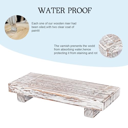 Wood Bathroom Tray Farmhouse Decor Kitchen Soap Holder 8.7"X3.6" Retrowhite - color: Retro White, size: 8.7" x 3.6" x 1.6"