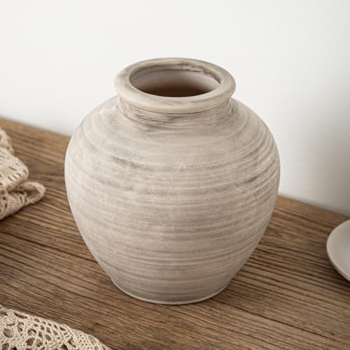 6.6 Inch Small Ceramic Vase Home Decor Flower Vase - color: C- 6.6"-retro