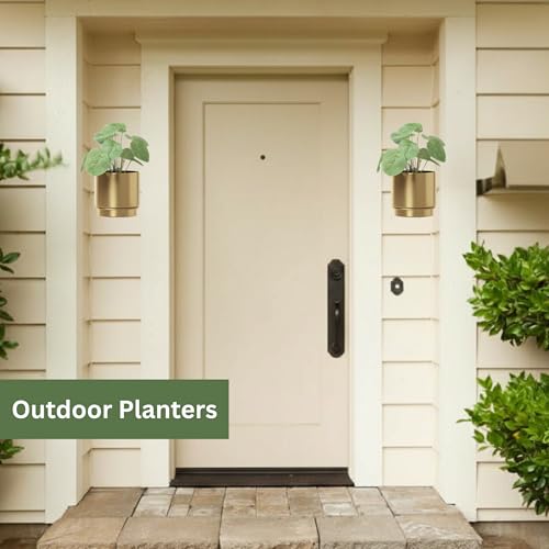 Self-Watering Gold Wall Planters Indoor (5.9 inch) - color: Gold