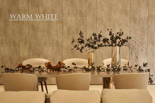 LITBLOOM Halloween Garland with Lights 6FT Battery Operated with Timer, Lighted Black Maple Garland with 48 Orange and Warm White LED Lights for Home Fireplace Mantle Table Fall Halloween Decoration - style: Black Maple