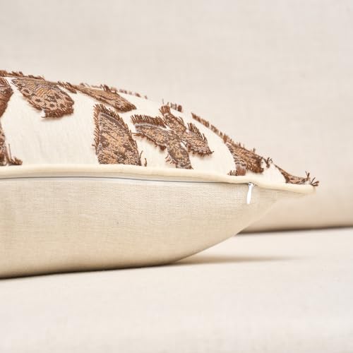 Aeckself Chenille Decorative Throw Pillow Cover, 20×20, Caramel Brown - color: Caramel Brown, size: 20" x 20" (Pack of 1)