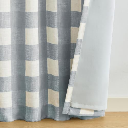Grainger Rod Pocket Back Tab Window Curtain Panel, Chambray - 52" W x 63" L - color: Chambray, size: 52"W x 63"L (Pack of 1)