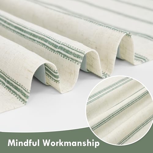 DriftAway Farmhouse Stripe Blackout Curtains, Grommet, W52xL54, Loden Green - color: G Loden Green Stripe, size: 52"W x 54"L (Pack of 2)