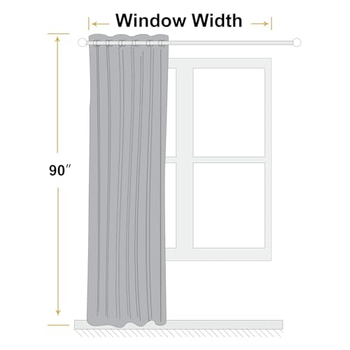 ChrisDowa Natural Blackout Curtains 90 Inches Long 2 Panels for Bedroom - color: Natural Linen, size: 52"W x 90"L (Pack of 2)